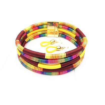 Hand woven African style Necklace