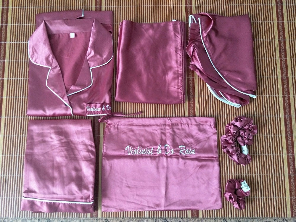 7 Pieces Silk Pajamas Set: Ultimate Luxury and Comfort