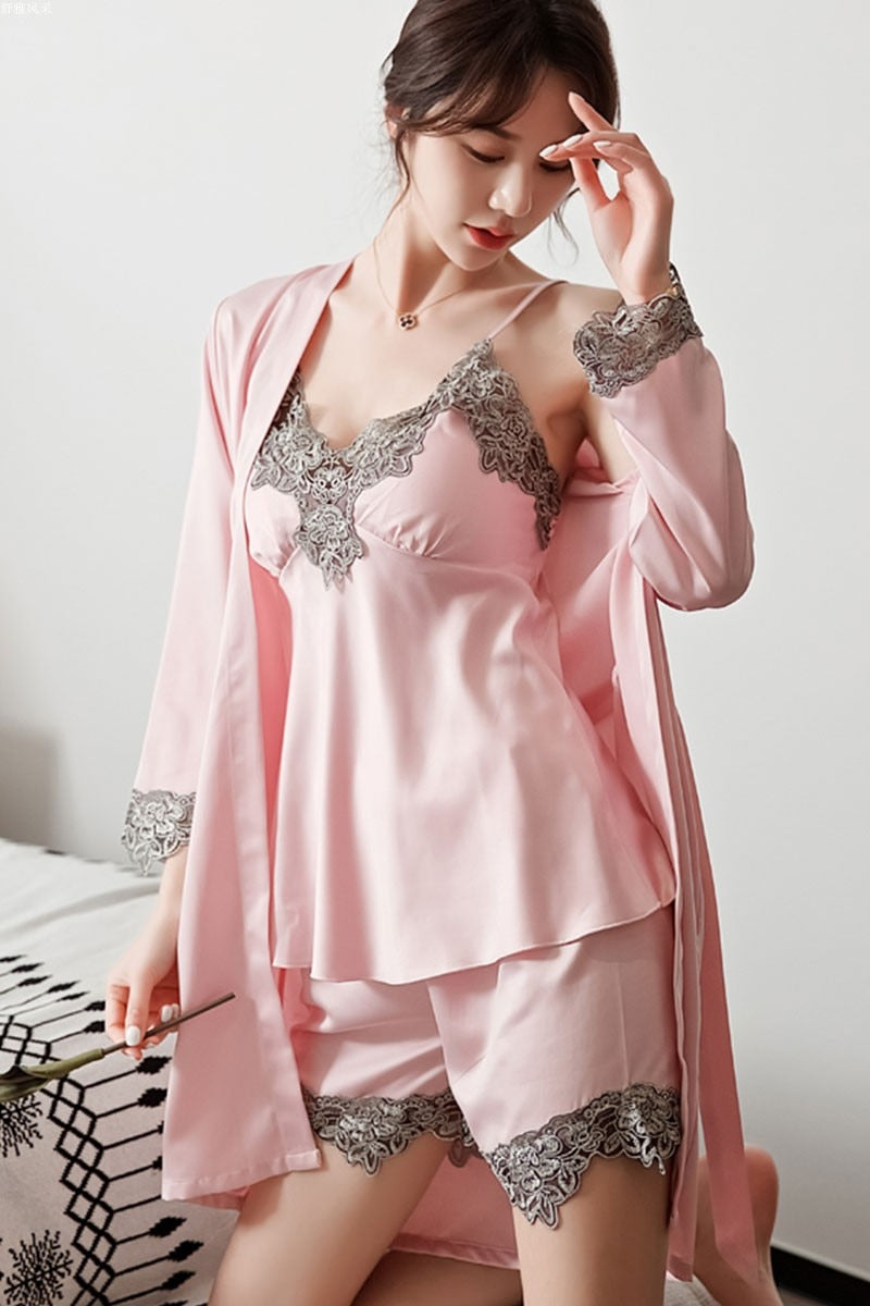 5 Pieces Set Women Pajamas Set: Indulge in Luxurious Comfort