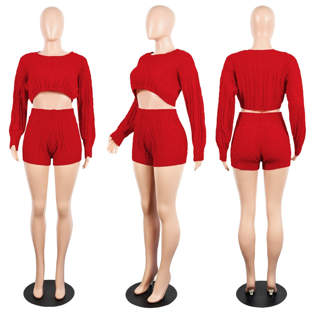 Taylor Long Sleeve Knit Sweater Two Piece Set