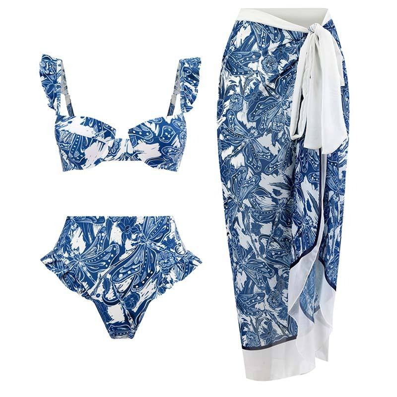 Vintage Three-Piece Swimsuit Set