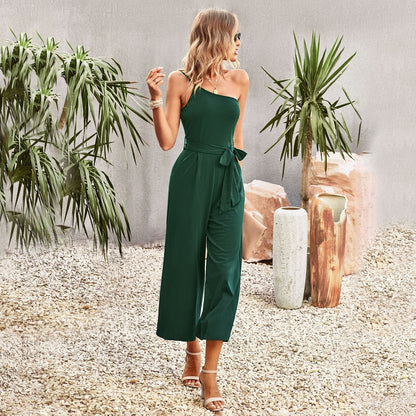 Off-Shoulder Strapped Jumpsuit