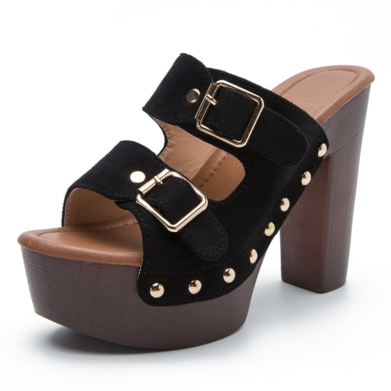 Rivet Punk Gothic Platform Sandals