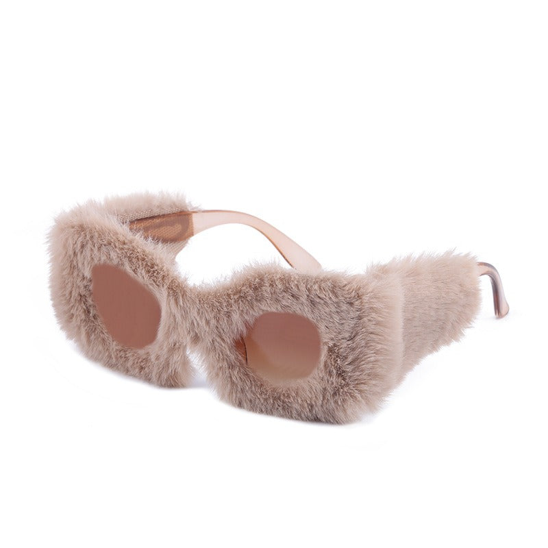 Plush Cat Eye Winter Sunglasses