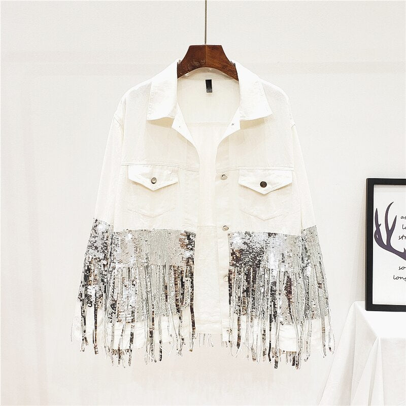 Loose Fit with Distressed Details Denim Jacket