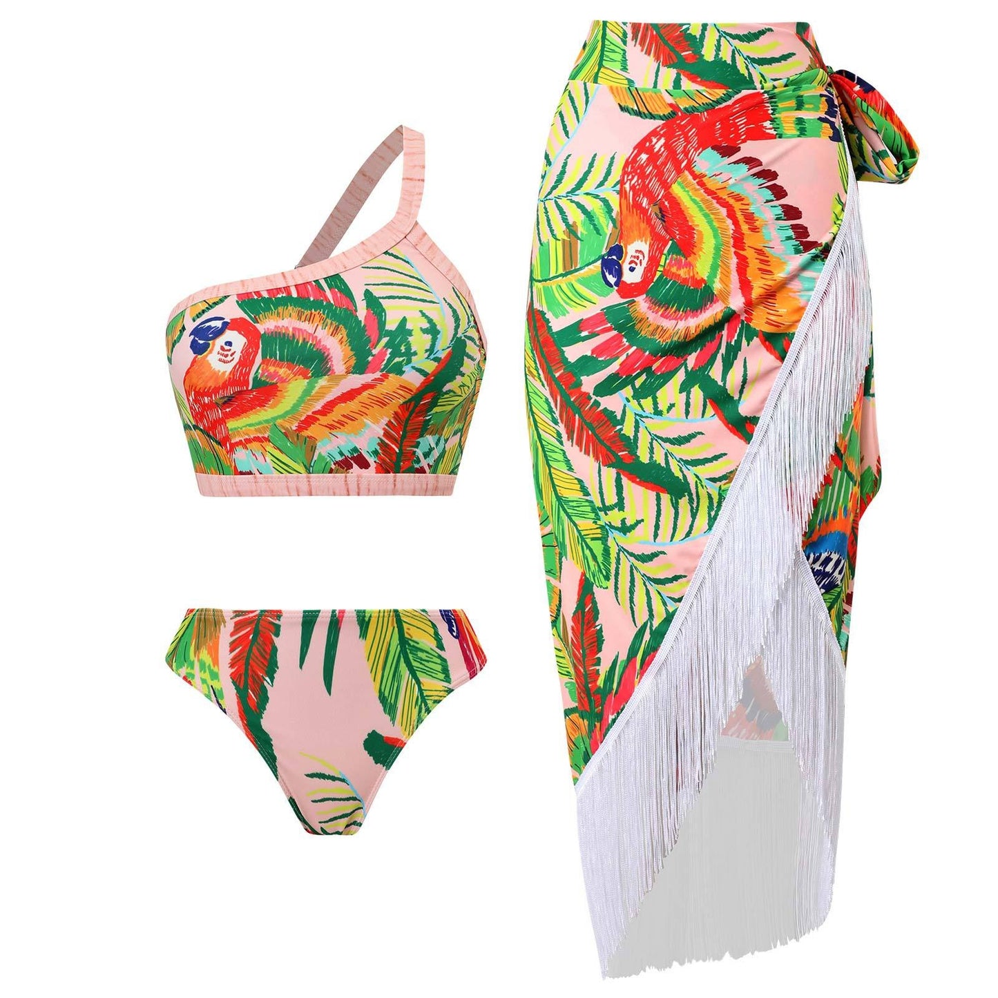 One-Shoulder Bikini Swimwear Set