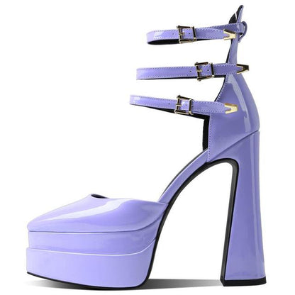 Ultra-High Heel Shallow Mouth Mary Jane Heels