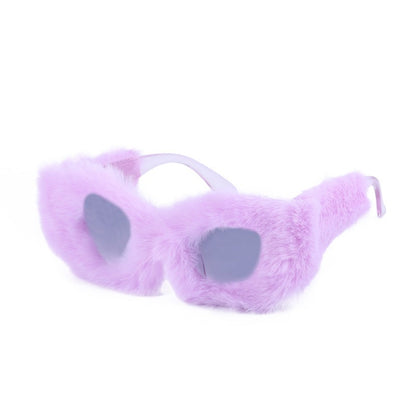 Plush Cat Eye Winter Sunglasses