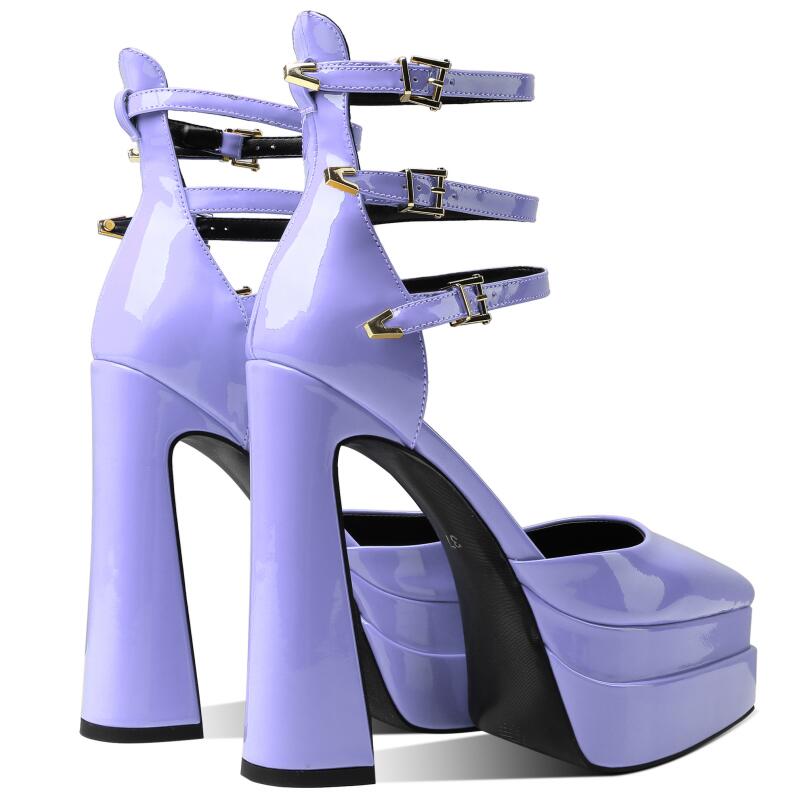 Ultra-High Heel Shallow Mouth Mary Jane Heels