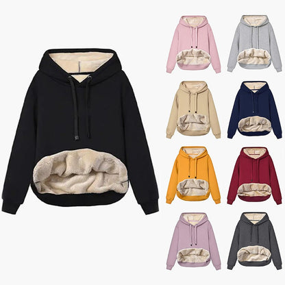 Warm Lamb Fleece Pocket Hooded Jacket