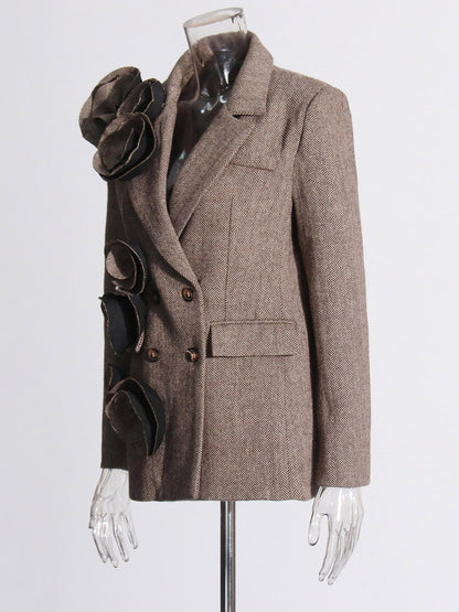 Temperament Retro Style Double Breasted Suit Jacket