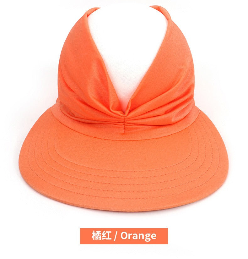 Trendy Visor-Style Baseball Cap with Open Top