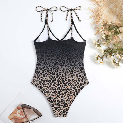 One-Piece Backless Swimsuit with Chiffon Beach Cover-Up