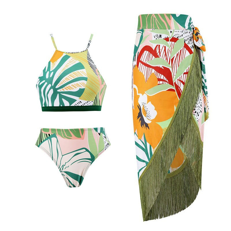 Vintage Three-Piece Swimsuit Set