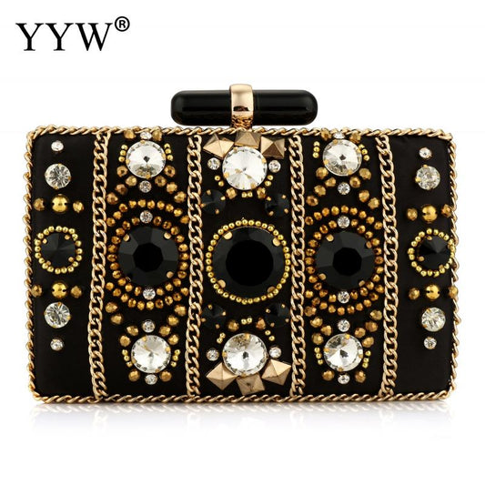 Bohemia Style Rhinestone Clutch