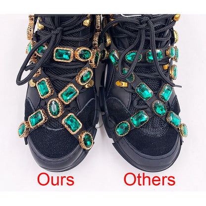 Rhinestone Sneakers with Thick Platform Sole