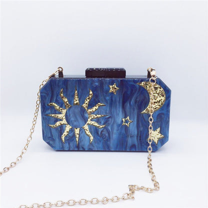 Dark Blue Acrylic Handbag