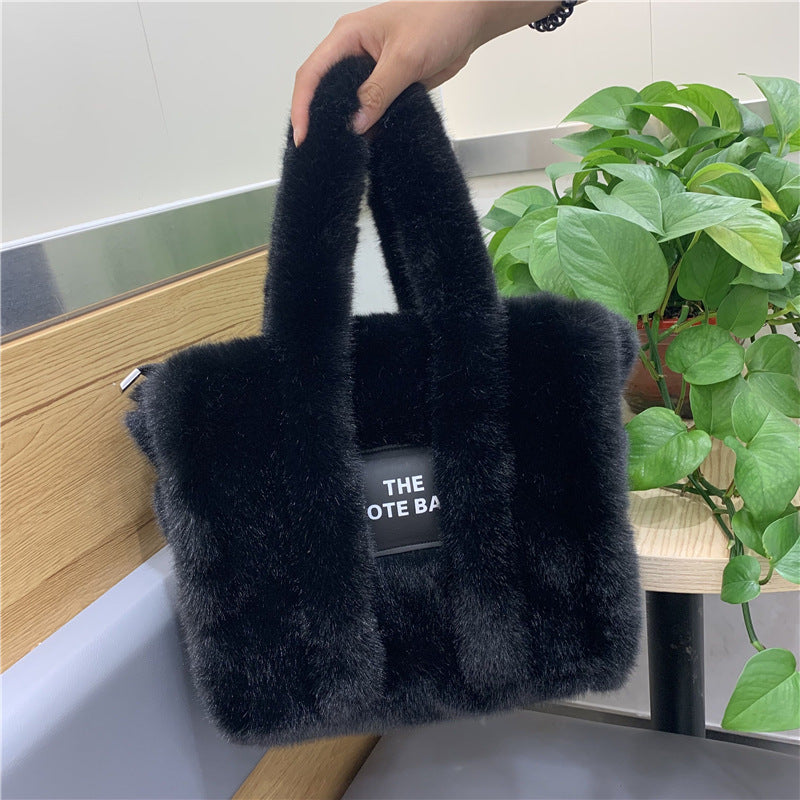 Wool Like Plush Tote Bag