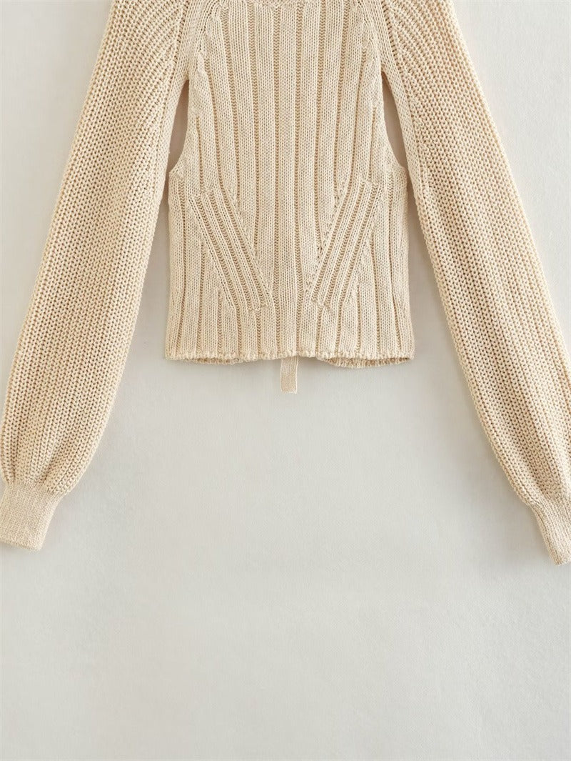 Long Sleeve Threaded Sweater