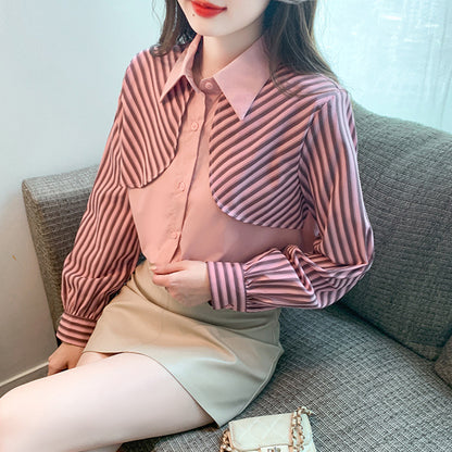 Turn Down Collar Blouse