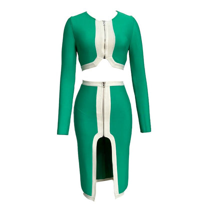 Long-sleeved Jacket Skirt Two-piece Suit