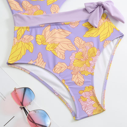 Vintage Push Up Hollow Out Ruche Swimsuit