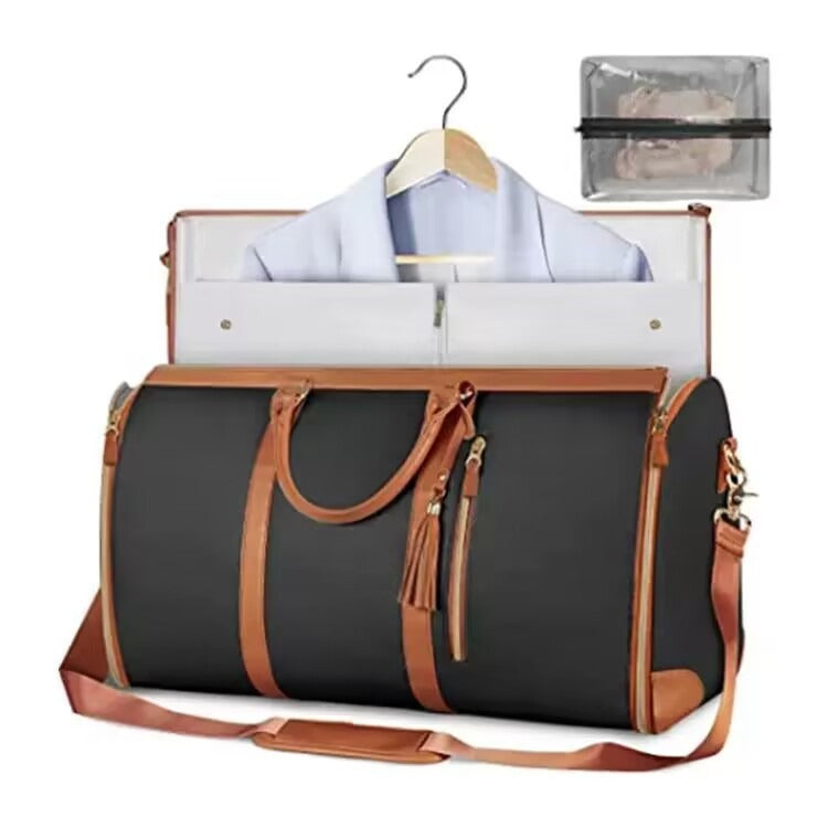 Large Leather Folding Suit Bag