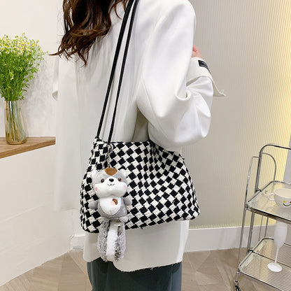 Houndstooth Commuter Tote Bag