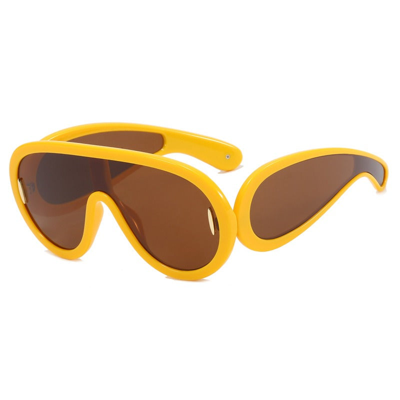 Large Frame One-Piece Sunglasses