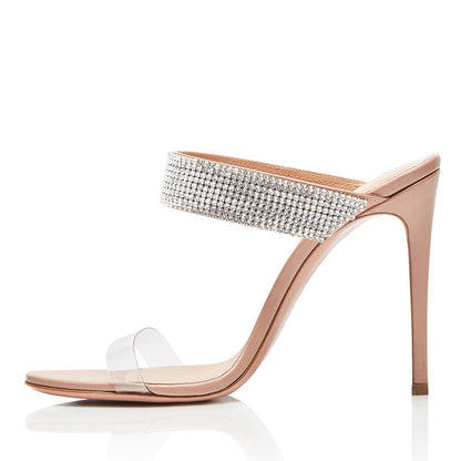 Open-Toe, Open-Heel High Heel Sandals