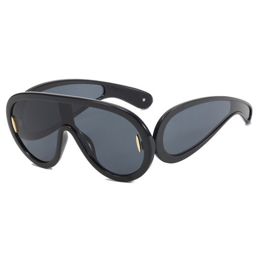 Large Frame One-Piece Sunglasses