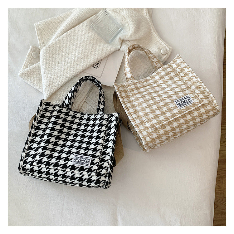 Houndstooth Tote Bag