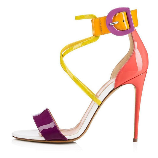 Handmade Colorful Sweet Prince Party High Heel Sandals