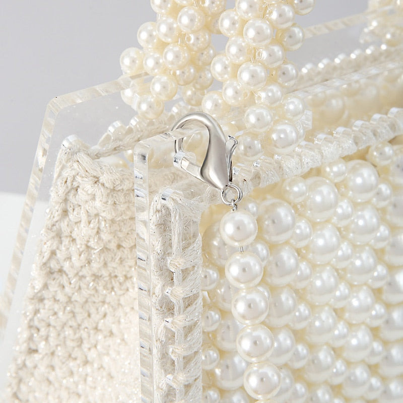 Luxury Acrylic Pearl Evening Clutch