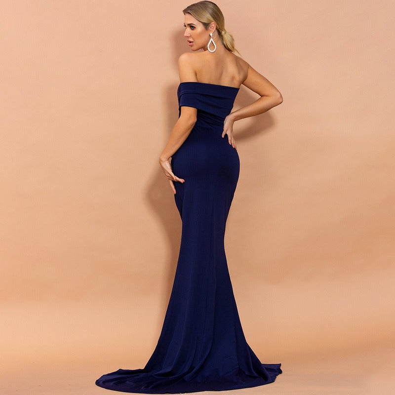 One-Shoulder Long Evening Dress