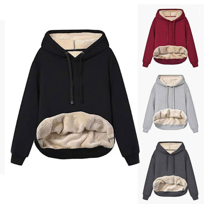 Warm Lamb Fleece Pocket Hooded Jacket