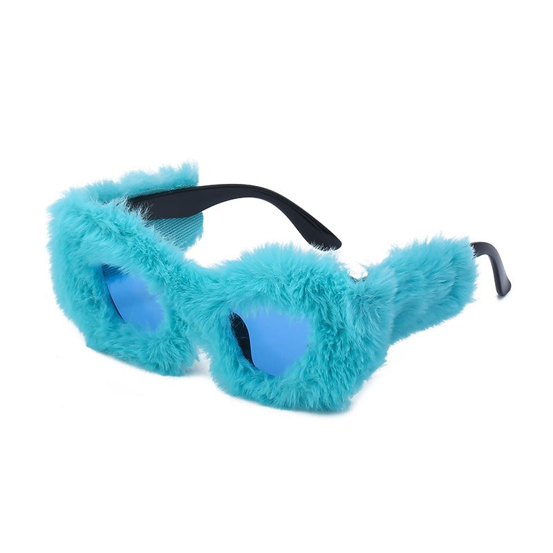 Plush Cat Eye Winter Sunglasses