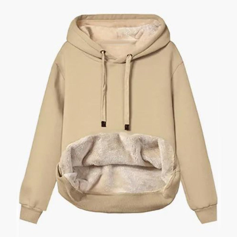 Warm Lamb Fleece Pocket Hooded Jacket