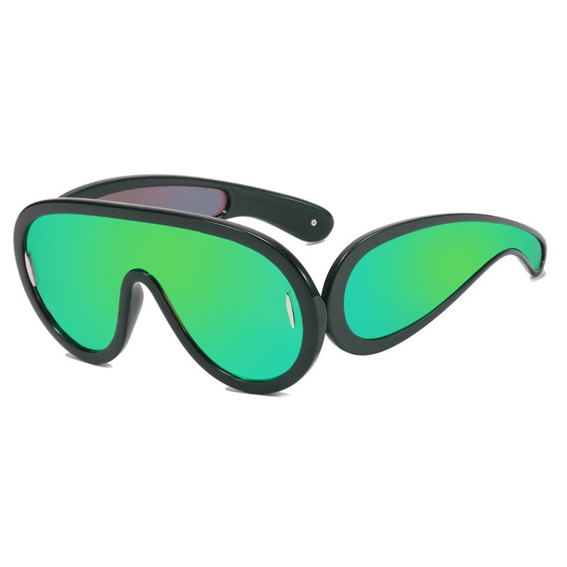 Large Frame One-Piece Sunglasses