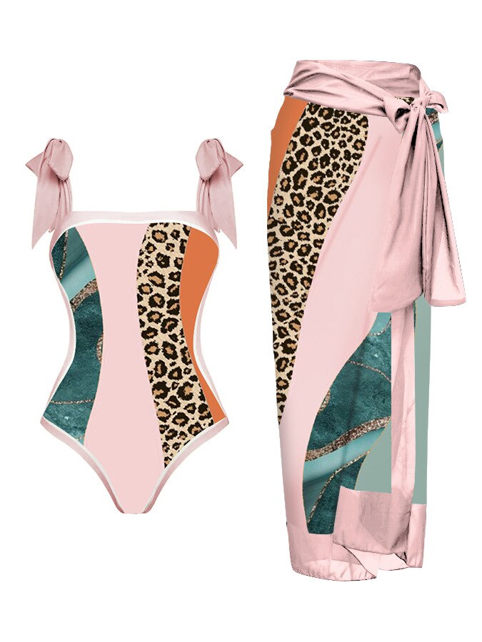 Multicolor Printed Swimwear Set