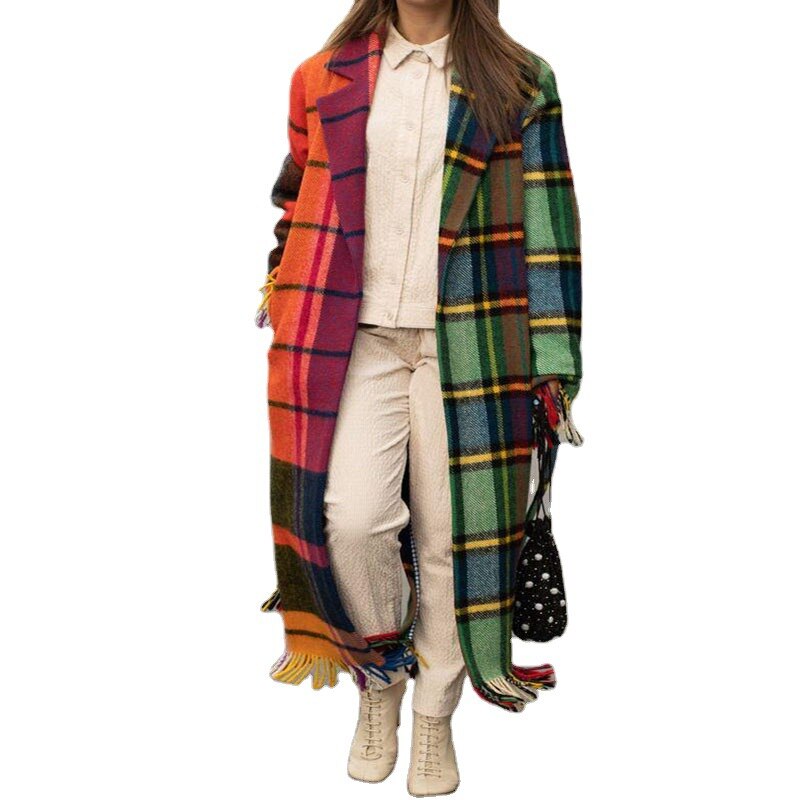 SuperAen Full Hooded Long Woolen Coat