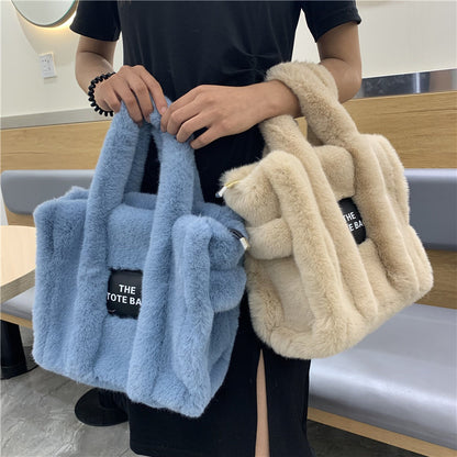 Wool Like Plush Tote Bag