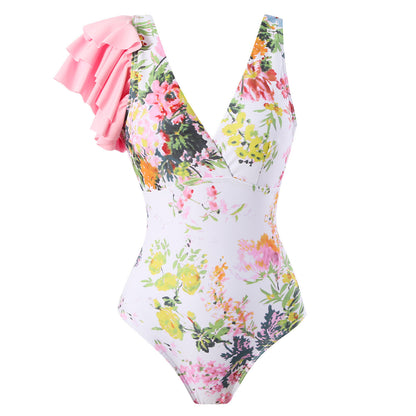 Pink Backless One-Piece Swimsuit