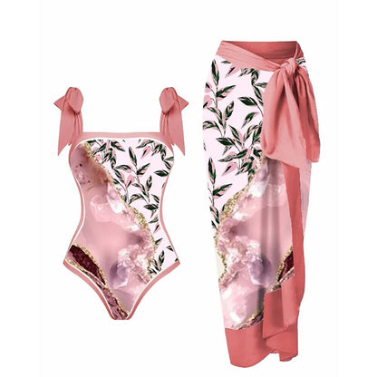 Multicolor Printed Swimwear Set