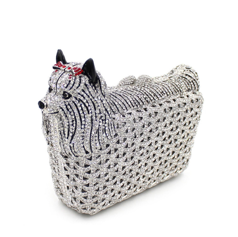 Puppy Rhinestone Bag