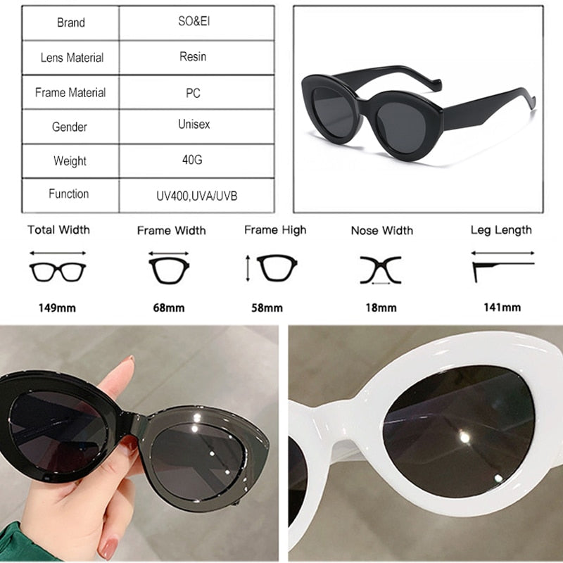 Oversized Cat-Eye Sunglasses