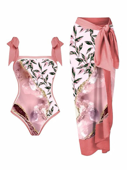 Multicolor Printed Swimwear Set