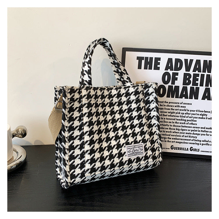 Houndstooth Tote Bag