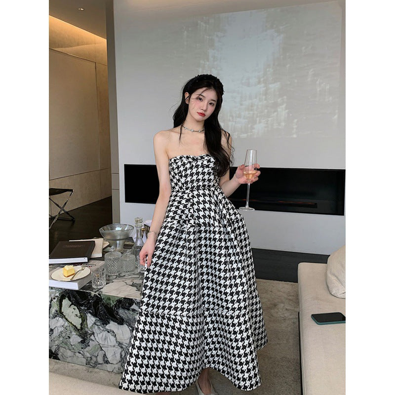 Houndstooth Tube Top Dress