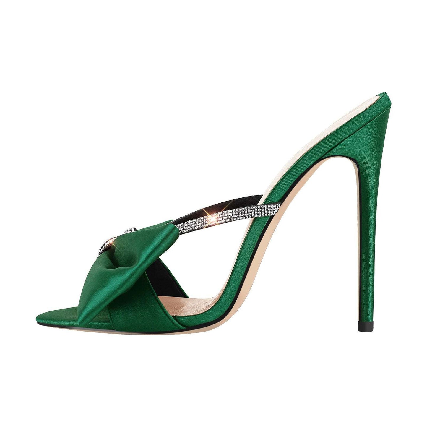 Large Pointed Bow Heel
